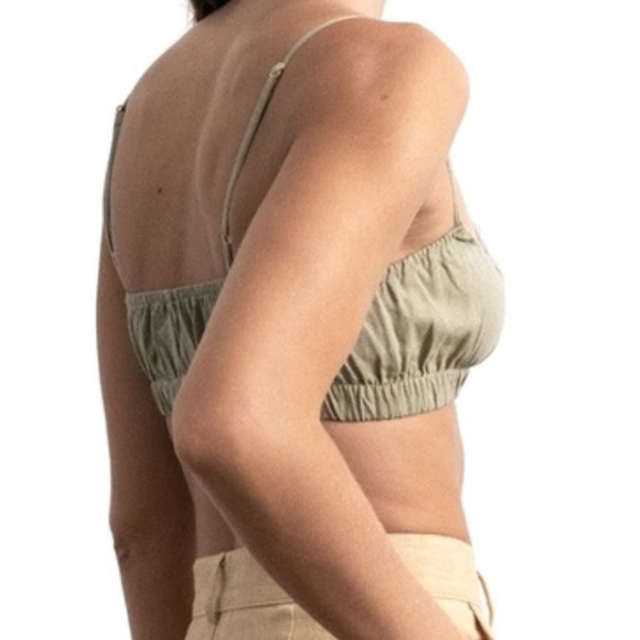 Ozma silk noil House Top in Sage - Picture 3 of 7